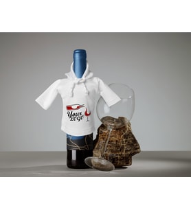 BK Gift Restoran & Cafe & Barlara Özel Logolu 5’li Mini Beyaz İçki Şişesi Tişörtü , Viski, Şarap, Votka, Rakı Şişesi Tişörtü