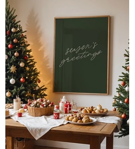 Çerçevesiz Poster Season's Greetings Yılbaşı