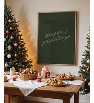 Çerçevesiz Poster Season's Greetings Yılbaşı (Çok Renkli)