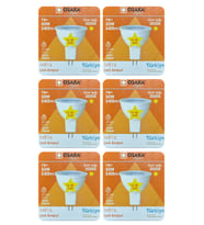 (6 Adet) Osaka 12Volt 7W (50W) Sarı (3000K) GU5.3 Duylu (İğne Bacak) Led Spot Ampul