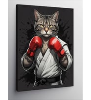 Kanvas Tablo Boksör Kedi
