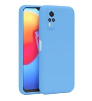 Vivo Y53S Kılıf Nano içi Kadife Silikon - Mavi