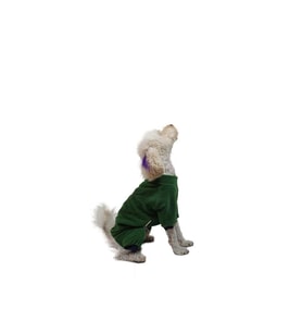 Pawstar Kedi ve KÜÇÜK Köpek Koyu Yeşil Smile Tulum 2XL Sırt43cm Göğüs58cm Boyun38cm