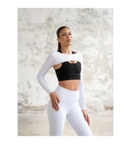 Beyaz Spor Bolero ( Sadece uzun kol bolero, altındaki bra dahil değildir. )