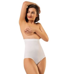 Beyaz Kadın Dikişsiz Slip Korse