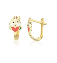 Sincap Figürlü Çocuk Altın J Küpe