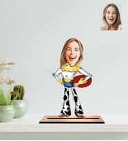 Kişiye Özel Toy Story Kadın Karikatür Ahşap Biblo