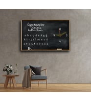 Öğretmenler Gününe Özel Alfabe Temalı MDF Duvar Saat