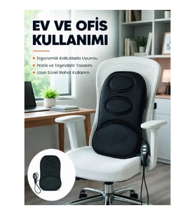 Mey İthalat® Ev ve Araç İçin Masaj Minderi Modlu Isıtmalı Titreşimli Koltuk Masaj Pedi