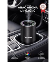 Torima Araç İçi Aroma Difüzörü Hava Nemlendirici Rgb Işıklı Şarjlı Oda ve Araba Kokusu TCF04 Blue Men