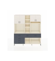 Hyperion Dolap 11 Raflı 6 Çekmeceli 4 Kapaklı 220x44x243 Aytaşı-Aytaşı/Antrasit