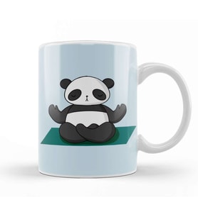 Zen Panda Yoga Kupa Bardak Porselen