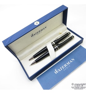 Waterman Expert Lake Siyah Krom Tükenmez Kalem + Versatil Kalem Set  İsme Özel Kalem  Hediye Kalem
