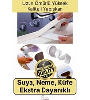 Su Sızdırmaz Geçirmez Dayanıklı Lavabo Tezgah Küvet Duş Banyo Mutfak Pencere Kenar Bandı 3,2 Mt