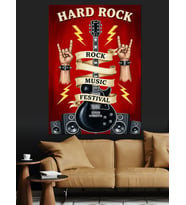 Heavy Metal Müzik Posteri Dekoratif Kanvas - Mdf Ahşap Tablo