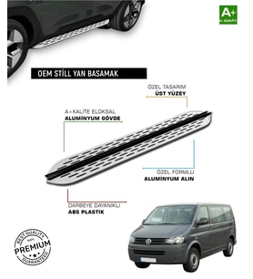 VW T5 KISA ŞASE 2016 2017 2018 2019 2020 2021 2022 2023 ARACA ÖZEL YAN BASAMAK