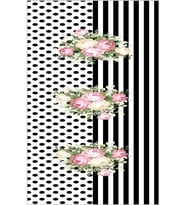 Eliana Home Baskılı, Yıkanabilir Kaymaz Taban Salon Halısı LNA0662 100x150 cm (Siyah)