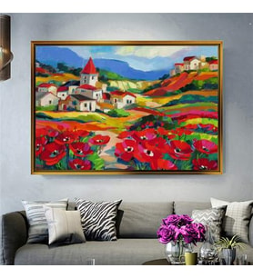 Altın Çerçeveli dekoratif tablo l141 (Gold)