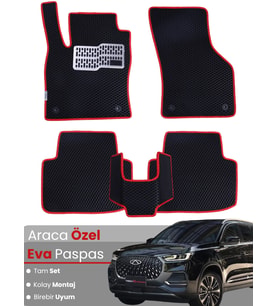 CHERY TİGGO 8 PRO MAX (2024-2025) Uyumlu EVA Paspas Tam Set–Araca Özel,Su Geçirmez,Kolay Montaj