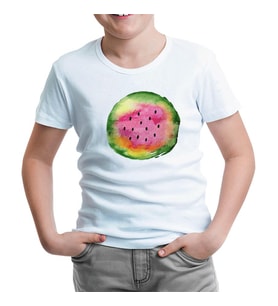 Eat when Summer - Karpuz Beyaz Çocuk Tshirt