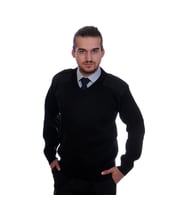 Güvenlik Kazak Erkek V Yaka Siyah