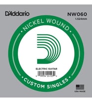 D'Addario NW060 Nickel Wound Elektro ve Akustik Gitar Tek Teli - .060 (Aksesuar)  Bariton ve Drop Akortlar İçin Özel Kalınlık, Derin Bas Frekansları ve Yüksek Mukavemet
