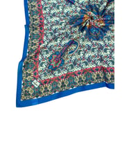 Mim Eşarp Prime Pamuk Etnik Desenli Eşarp 90x90 cm (Saks)