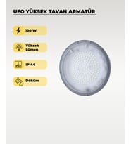 Yüksek Tavan Ufo Armatür 100W - 4000K Gün Işığı (Günışığı)
