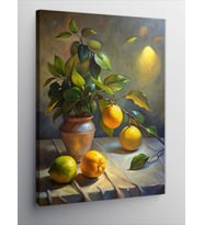 Kanvas Tablo Minyatür Limon Ağacı