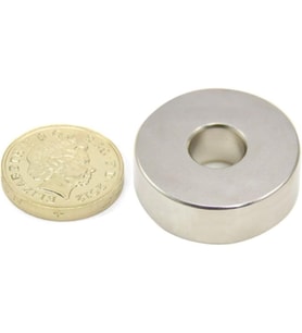 30Mm X Del.Çapı 9Mm X Kalınlık 10Mm Güçlü Delikli Neodyum Mıknatıs