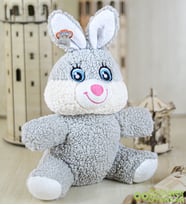 Sevimli Peluş Gri Tavşan