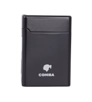 Cohiba Çift Torch Pürmüz Siyah Metal Puro Çakmağı
