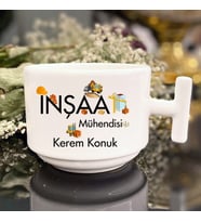 İnşaat Mühendisi Temalı T Kulplu Nescafe Fincanı