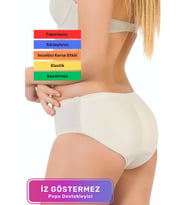 Özel Üretim Kaymaz Kadın Dikleştirici Toparlayıcı Rahat Şekillendirici İz Göstermez Popo Destekleyic (Ten)