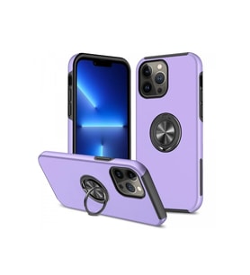 Mey İthalat® iPhone 13 Pro Kılıf Elit Yüzüklü Kapak - Mor