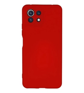Newface Xiaomi Mİ 11 Lite Kılıf Nano içi Kadife Silikon - Kırmızı