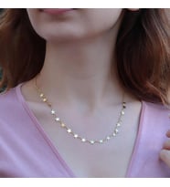 Yıldız Serisi Gold Kaplama Gümüş Trend Kolye
