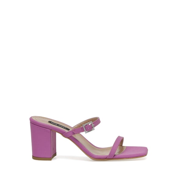 Nine West PINO 3FX Siyah Kadın Topuklu Sandalet (Mor)