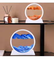 Hediyelik 3D Hareketli Derin Deniz Kum Saati Yuvarlak Çerçeve Kum Tablo