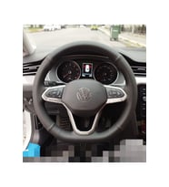 DİKİŞLİ DERİ DİREKSİYON KILIFI DAMARLI/NOKTALI İTHAL DERİ SİYAH DİKİŞ VOLKSWAGEN GRUBU HIZLI KARGO