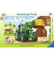 Ravensburger Yapboz, Tractor On Farm, 15 Parça (Krem)