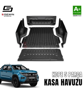 S-Dizayn VW Amarok 2 HDPE Kasa Havuzu Kaplaması 5 Prç. 2023 Üzeri A+ Kalite