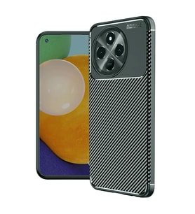 Tecno Spark 30 Pro Kılıf Auto Focus Karbon Kapak - Koyu Yeşil