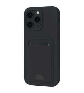 Apple İphone 16 Pro Kılıf Kelvin Kartvizitli Silikon - Siyah