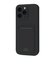 Apple İphone 16 Pro Kılıf Kelvin Kartvizitli Silikon - Siyah