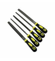 Lunaev 5 Parça 8&amp;#39;&amp;#39; Çelik Eğe Seti Balık Sırtı - Üçgen - Kare - Yuvarlak - Düz Geniş