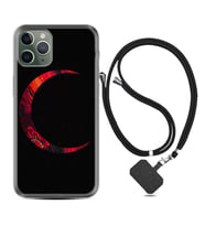 Apple iPhone 11 12 13 14 Pro Max Kılıf Boyun Askılı Silikon Red Moons 1747