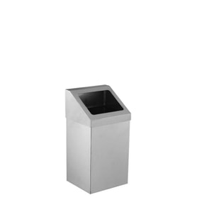 Krom Çatı Kapaklı 80 Litre Çöp Kutusu, Şık ve Dayanıklı Tasarım