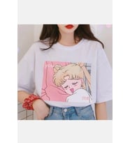 Sailor Moon You Me Beyaz Tişört