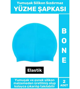Özel Üretim Su Geçirmez Elastik Yüzücü Havuz Deniz Yüzme Şapkası Yumuşak Silikon Bone 2 Adet